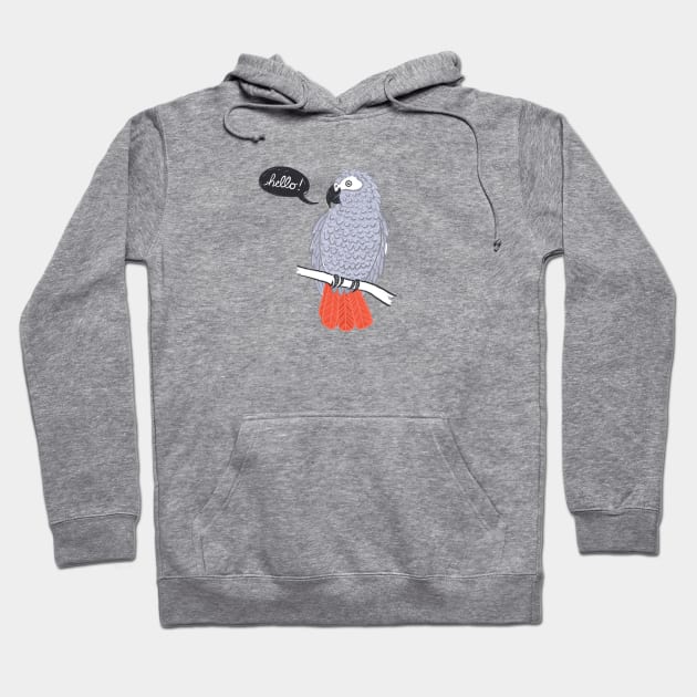 African Grey Hoodie by IllustratedActivist